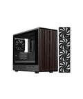 Dope Walnut Wood Front Panel Micro ATX ITX Gaming PC Case With Tempered Glass Side Panel And Front Walnut Finish USB 3 0 Type C Front IO Four PWM Fans Pre Installed Mid Tower Cooling Ready