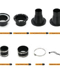 4 Inch And 2.5 Inch Magnetic Dust Collection Fittings Starter Kit For Shop Vac Hoses, featuring connectors and couplers for efficient dust removal.