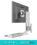 Heavy Duty Aluminum Wall Mounted Monitor Arm With Adjustable Keyboard Tray, angled view showing installation and setup.