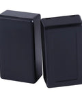 Kick Ass Heavy Duty Abs Plastic Project Enclosures Small Electrical Junction Cases With Opening Tool Moisture Proof Diy Electronics Power Housing Box Set Of Six Black Compact Build, showing two black ABS boxes.