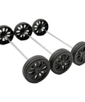 40 Piece Plastic Toy Wheels With Metal Axle Shafts For RC Cars Trucks Drones Robots Helicopters And DIY Model Building Projects 30mm Wheel Diameter