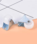 Six Piece Pack Of One Inch Universal Furniture Casters In Bright White Impact Resistant Nylon With Heavy Duty One Way Plate Mount displayed on surface.
