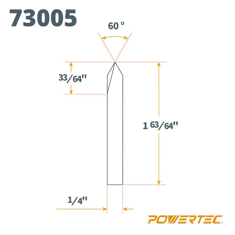 Kickass V Groove Router Bits Set With Quarter Inch Shanks Designed For Precision Woodworking And Cnc Projects Hella Tough Alloy Steel Gives You Slick Perfect Cuts Daily, detailed technical drawing of a 60-degree router cutter.