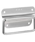 Stainless Steel Chest Pull Handles Large Size For Toolbox Set Of 2 With Four Hole Mounting, 100mm Length, front view