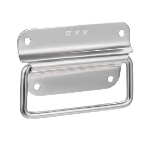Stainless Steel Chest Pull Handles Large Size For Toolbox Set Of 2 With Four Hole Mounting, 100mm Length, front view