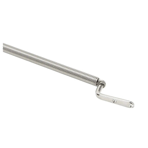 Beefy Heavy Duty Marine Grade Stainless Steel Boat Hatch Lid Spring Adjuster 8-1/4 Inch, showing detailed stainless steel coil and hook end.