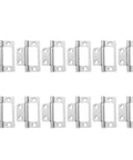 Heavy Duty Stainless Steel Cabinet Hinges 12 Pcs Built To Last Self Closing Flush Wardrobe Door Hinges With Silent Close Function Easy Install 51x25x1.2mm