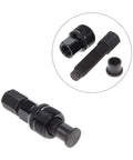 Pro Grade Bike Crank Puller Tool Set for Crank Arm Removal and Repair, black carbon steel, square taper and spline disassembly.