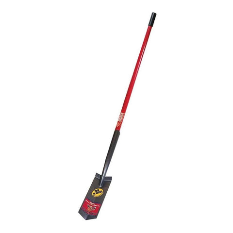 Beefy Heavy Duty Trench Shovel With 14 Gauge Steel Blade And Fiberglass 47 Inch Handle For Digging Narrow Trenches Opening And Clearing Tough Soil In Garden And Landscape Projects Made In USA