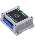 Optocoupler Isolated GPIO Relay Module, 4 Channel, Dual Mode High And Low Level Trigger, 3-24V High Or 0-1.5V Low, 5-32V Power Supply, ABS DIN Rail Mount, shown from side
