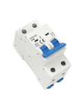 Heavy Duty 2P DC MCB Circuit Breaker 6KA 500V Battery Main Switch with blue toggle and secure mounting for reliable cutoff.