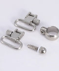 Silver 1 Inch Quick Detach Sling Swivels and Split Band Magazine Tube Adapter Kit For 0.645 To 0.660 Inch Tubes, Fits Lever Actions
