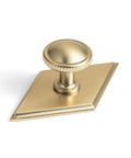 Slick Champagne Bronze Cabinet Knobs Pairing Fresh Rhombus Backplates With Fluted Dome Heads Brings Top Shelf Style To Your Kitchen Remodel Or Bathroom Refresh Alongside Three And A Half Inch Size Including A Set Of Six Go To Picks.