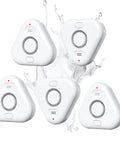 5 Pack Water Leak Detectors for Home With 4 Levels Audible Alarm 0 to 120 dB IP66 Water Sensor for Basement Kitchen and Laundry