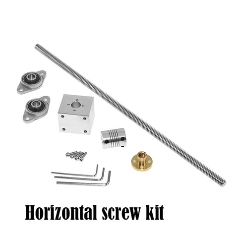 Upgrade Your Woodwork With This Sweet T8 Vertical Lead Screw Guide Rail Router Kit featuring 2mm pitch and 8mm Housing For Smooth Cutting And Precision Routing On Stepping Motor Driven Machines Horizontal 300mm Set Included, horizontal screw kit