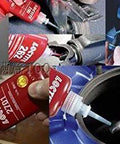 Blue Medium Strength Threadlocker For Metal Nuts And Bolts That Locks Them Down And Prevents Vibration Loosening 360 Degree Fahrenheit Maximum Temperature 250 Milliliter Bottle For Industrial And Home Projects.