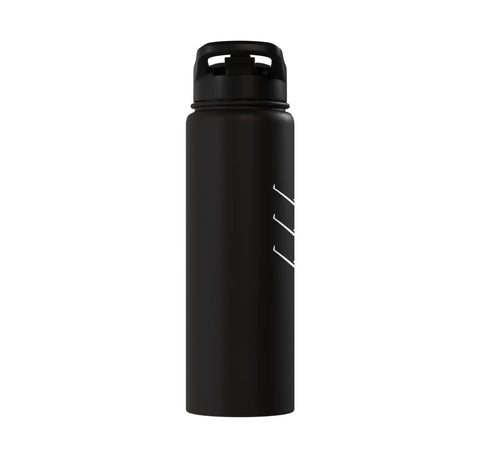 Tall black Soaring Glider Pilot Gift Insulated Stainless Steel Water Bottle For Aerial Enthusiasts Keeps Drinks Hot Or Cold On The Go