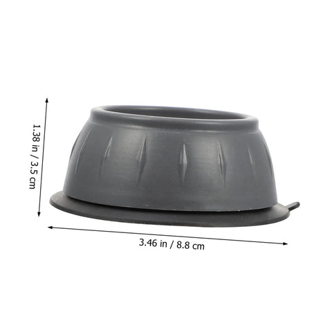 Close-up of Anti Slip Washing Machine Foot Pad 8 Pack Shockproof Heightening Mats for Vibration Control, size dimensions shown.
