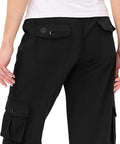 Back view of Women's Hiking Cargo Shorts With Quick Dry Fabric Multiple Pockets And Zipper Closure Built For Boating And Camping XL