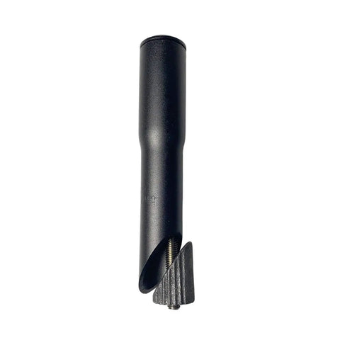 Aluminum Bike Stem Riser Extension 150mm For One And One Eighth Inch Steerer 28.6mm, black 6061 alloy close-up view