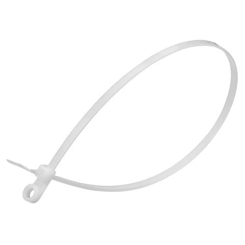 Top Shelf Screw Mount Cable Ties Packed In A Bag Of One Hundred Pieces Measuring Eight Inches Black With A Knockout Fifty Pound Pull Rating Plenum Approved Sun Proof For Indoor Outdoor Cable Wrangling That Is Dead Simple.