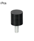 M5 Thread Rubber Mounts For Vibration Isolation, Cylindrical Shock Absorbers With Studs, 15x15mm, 8 Pack, Quiet Operation And Stable Mounting For DIY Projects And Small Machinery, black rubber mount with M5 threaded stud, 8 pcs