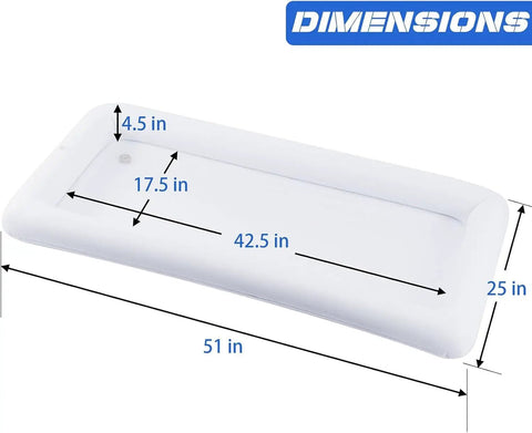 Inflatable Serving Bar Set With Three Pack Ice Bar For Buffet Keeps Food And Drinks Cold For Hours And Includes Drain Plug
