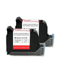 Heavy Duty Black Eco Solvent Ink Cartridges For Dcode Js10 Handheld Printers Cut The Mess While Crushing Grayscale Marking Tasks At 600 Dpi packing two cartridges with labels.