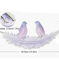 Creative Bird Wall Mounted Coat Rack No Sweat Entryway Setup Rock Solid Hooks For Coats Hats And Keys Easy DIY Mount Multi Room Home Storage Solution with two birds on a leaf design, measuring 13.5 inches.