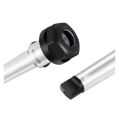 Heavy Duty ER Extension Rod With Morse Taper Adapter For MT Series Collet Chucks, precision tool holder close-up detail.