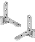Heavy Duty Pivot Door Hinges 2 Pairs, 4.7mm Thick Offset Hinges With 180 Shaft, Max Load 132 lb, visible with pre punched holes