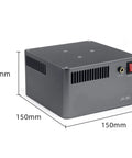 Heavy Duty Welding Fume Extractor Featuring Triple Layer Cotton Filtration And Flexible Rotating Hose For Crisp Shop Airflow At Your Soldering Station Setup. Black unit with dimensions 150mm x 150mm x 80mm.