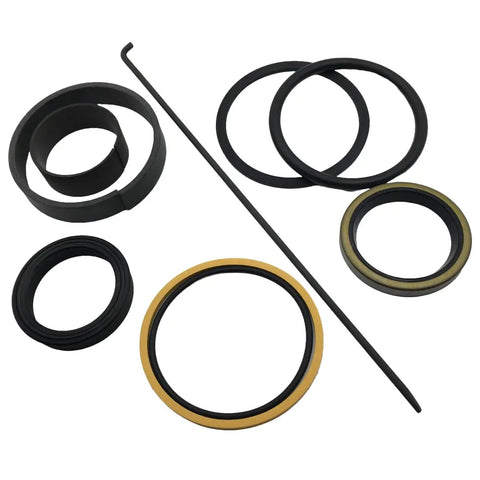 Heavy Duty Hydraulic Cylinder Seal Kit For Ford New Holland And Case IH Farm Gear With Lift Bucket Boom And Tilt Cylinders Replaces 86581665 Older SML40456 Easy Install DIY Friendly Farm Ready Durable Sealing Kit showing various seal components and sizes including rings and rods for efficient cylinder sealing.