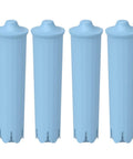 Superior Water Filter Replacement For Coffee Makers Softens Rough Tap Water Boosts Bold Bean Aroma And Delivers Silky Smooth Sips Elevating Your Morning Grind And Business Kitchen Brews - 4 blue filter cartridges.