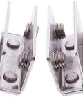 Straight Up No Fuss Dual Clamp Adjustable Stainless Steel Shower Glass Door Hinges for clean contemporary bathroom vanity