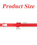 Woodworking Ruler With Adjustable Guide And 45 Degree Reference, Pro Grade Measuring Layout Ruler, 300mm size with metric markings