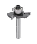 T Shaped Router Bit With One Quarter Inch Shank, Three Teeth Ball Bearing Slotting Cutter For Wood And Plywood, Five Thirty Second Inch Cutting Height