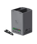 Dual Battery Charging Hub For DJI Mavic Mini Series 5 Pro 4 Pro 3 Pro 3 Standard And Extended Flight Battery, 100W fast charger shown with cable
