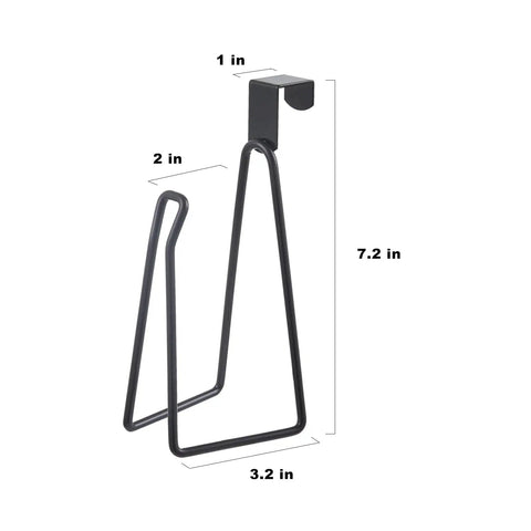 Over The Tank Toilet Paper Holder Stand, Sturdy Metal Tissue Roll Dispenser For Bathroom Storage, Space Saving, Black Finish