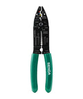 All In One 8 Inch Wire Stripper And Crimp Tool For 8 To 22 AWG Solid And Stranded Wire Insulated And Non Insulated Terminals.