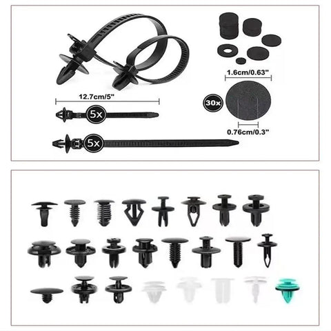 Dodge Charger VII LD Bumper Clips Kit 845Pcs Heavy Duty Fasteners For Door Panels And Interior Trim Replacement With Tough Plastic And Metal Retainers Easy Removal And Durable Build, 845-piece clip set