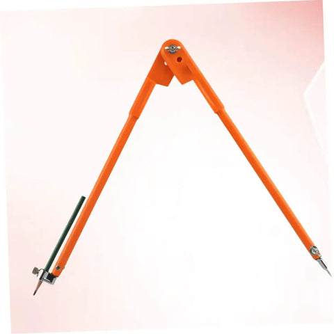 Premium Adjustable Scribing Compass For Fine Woodworkers Solid Zinc Alloy Center Marking Tool with bright orange arms for precise layout.