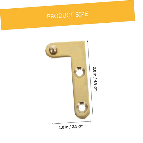 Rotatable Copper Pivot Door Hinges Set For Hidden Doors And Cabinets, product size dimensions shown with 1x2 inch measurements