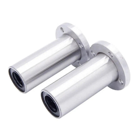 Long Type Flange Linear Motion Bearing 6mm 8mm 10mm 12mm Beefy Yet Smooth LMF Series Precision Bearings For Smooth Linear Motion With Easy Install And Durable Construction LMF6LUU LMF8LUU LMF10LUU, flange linear bearing pair