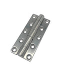 Rock Solid Heavy Duty Stainless Steel Hinge Top Rated Industrial Grade Rust Resistant hardware with six mounting holes for doors and gates.