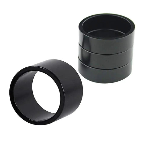 12 Piece Bicycle Headset Spacer Set For 1 1/8 Inch Threadless Aluminum Alloy Stem Spacers In 2mm 3mm 5mm 10mm Black Ride Ready Fit For MTB BMX Road Bikes Cycling