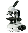 Cordless Monocular Microscope With 40x to 1000x Magnification, WF10x and WF25x Eyepieces, LED Illumination, accessories included