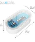 Tweezy Nose And Ear Hair Remover for Men and Women packaged, showing compact size and dimensions in a clear case.