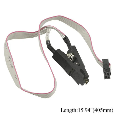 SOP8 To DIP8 Test Clip Kit For BIOS Chips with cable and clip, 15.94 inch long, for SOIC8/SOP8 programming