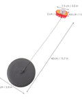 TEHAUX Silicone Bathtub Drain Stopper 6'', playful cartoon design with chain for easy operation, dimensions shown.
